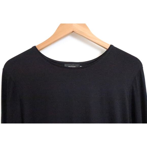 NATORI Feathers Element Ecovero Viscose Long Sleeve Top T-Shirt Tee Saks XL $98 - Picture 4 of 8